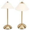 Table Lamp 3 Colors Cordless Handwoven Paper Rope Lampshade Bedside Table Lamp for Bedroom