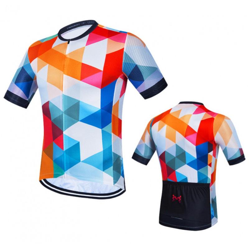 Men Women Cycling Jersey Short Sleeve Bike Shirt Breathable Quick Dry Road Mountain Riding
