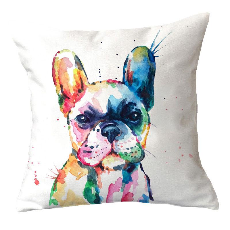 Painted Dog Creative Plush Cushion Pillowcase Office Waist Pillowcase Home Textile
