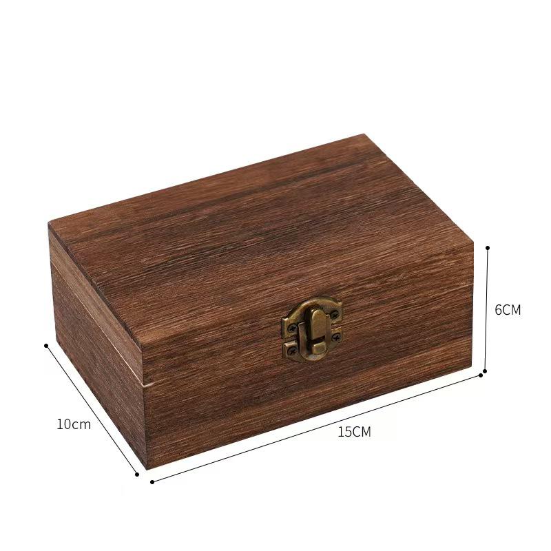 In-Stock Retro Paulownia Wooden Storage & Gift Box with Hinged Lid