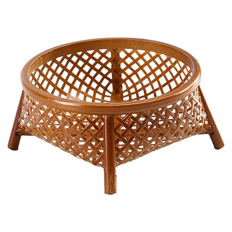 

ABMH-Handwoven Handmade Woven Fruit Bowl Serving Tray Decoration Food Basket Bread Basket For Restaurant