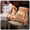 Removable Washable Cushions Bedhead Backrest Mat Cartoon Butter Biscuit Pillows Soft and Comfortable Sofa Cushion Lazy Person Waist and Neck Pillow