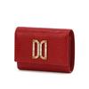 Red Leather Premium Crystal Decoration Dd Logo Wallet [25ss] Alexa