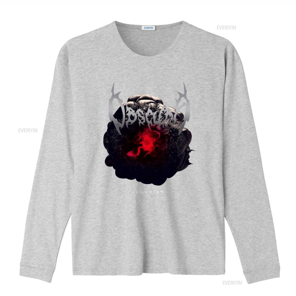 OBSCURA Diluvium Band T Shirt Unique Dark Art Design for Metal Fans Vintage Washed Homme Designer Clothes Top For Everyday Wear