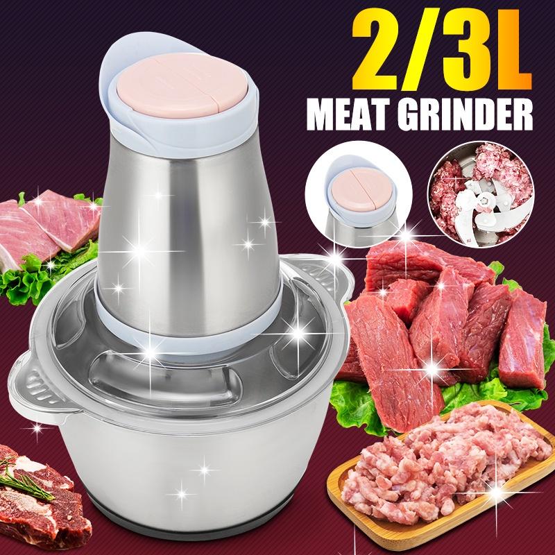 250W 2L/3L Food Grade Stainless Steel Electric Meat Grinder 220V Food Grinder Crusher