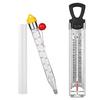2Pcs Candy Thermometer with Pot Clip and Hanging Hook, Upgrade Stainless Steel Deep Fry Oil Thermometer Instant Read Cooking Thermometer for Food, Oil