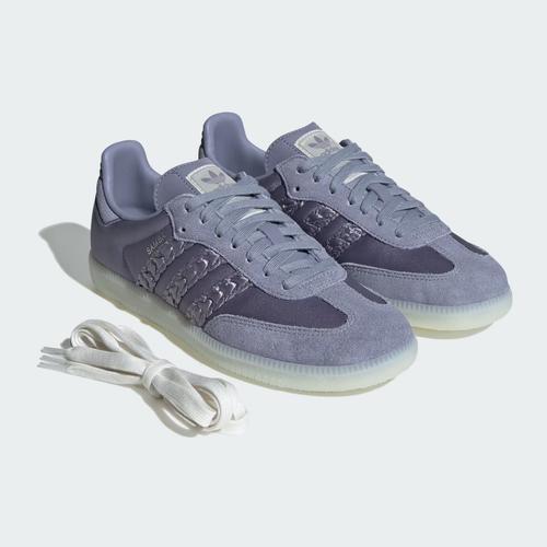 adidas Originals Samba Satin Shoes Purple HQ5159 Women's Size