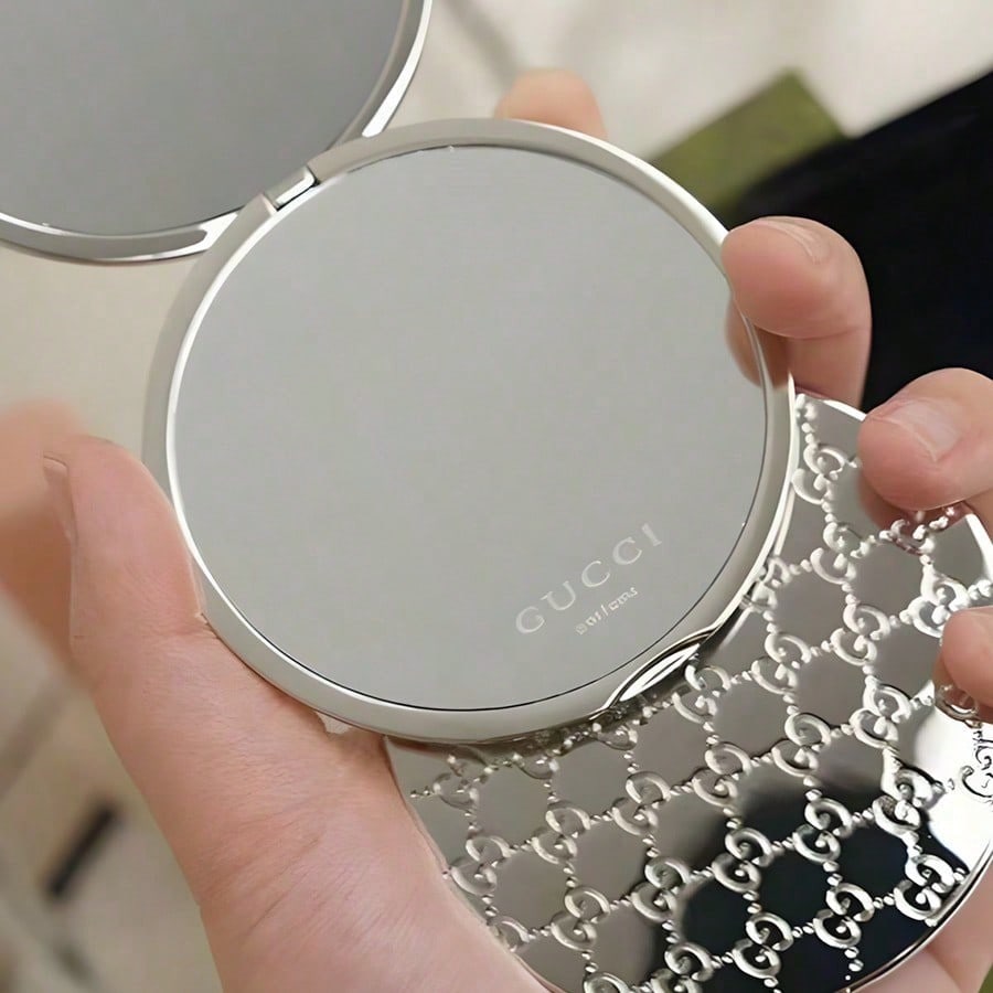 High-end portable makeup mirror, compact travel mirror, folding makeup mirror, makeup touch-up tool, convenient to carry