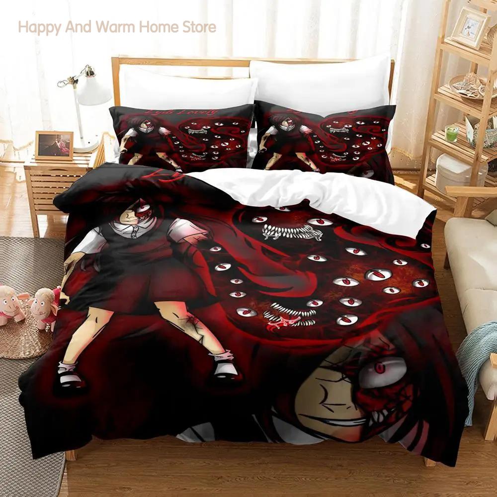 Creepypasta Bedding Set Single Twin Full Queen King Size Bed Set Aldult Boys Bedroom Duvetcover Sets Anime roupas de cama