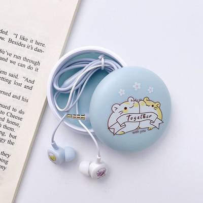 Bass Noise Reduction with Microphone Earphone Case Cartoon Cat Paw Headset Handfree Ear Phones On-ear Headphones Wired Earbuds