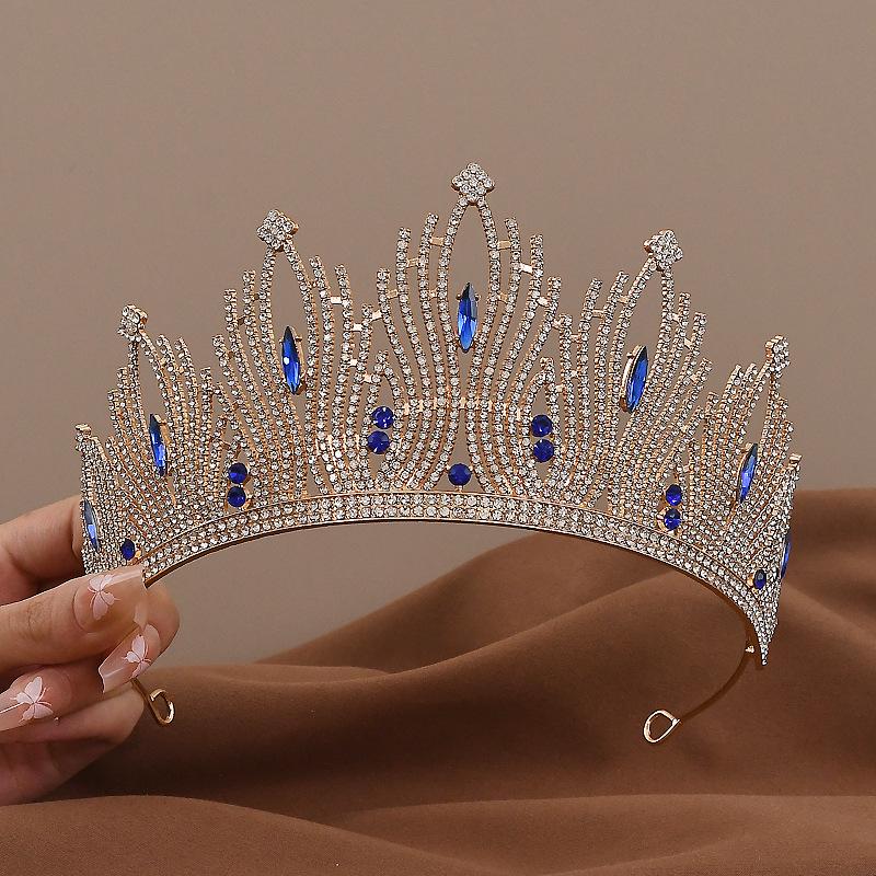 2024 Crystal Rhinestone Bride Crown Headdress: Wedding & Birthday Hair Accessories