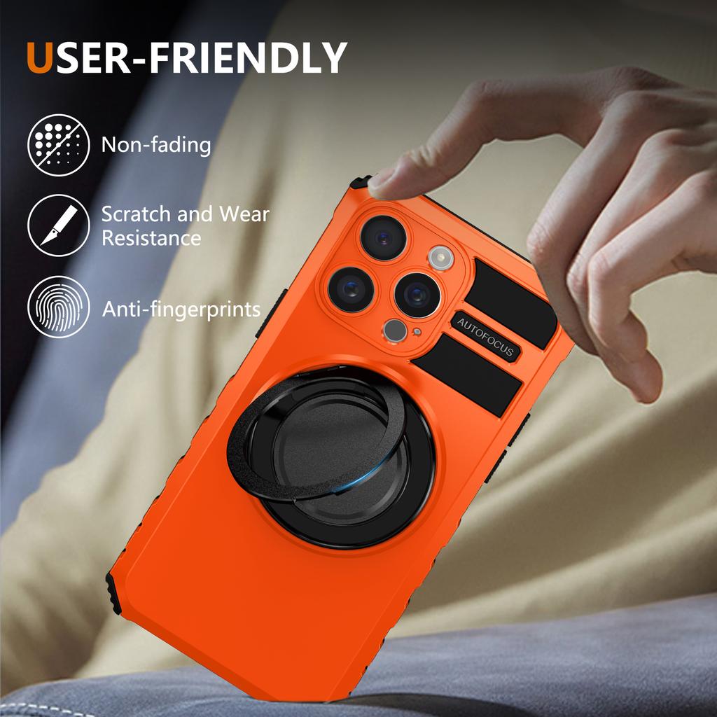 For iPhone 13 Pro Max Case Compatible with MagSafe Rotary Kickstand Anti-Drop TPU+PC Phone Cover