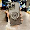 Butterfly Stand 6D Armor Case for iPhone 16 15 14 Pro Max 11 12 13 Pro Plus XR X XS Shockproof Soft Silicone TPU Glitter Cover
