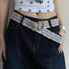 Korean Style Lace Waistband Elegant Dress Jeans Belt Unique Butterfly Waist Belt  Streetwear