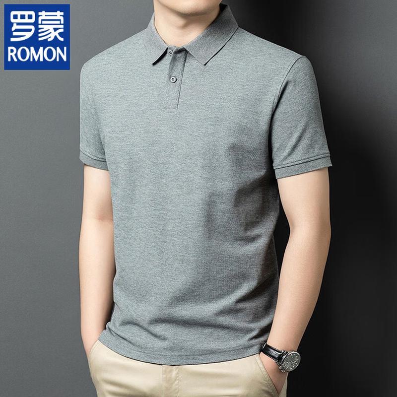 ROMON Men's 2026 Summer Pure Cotton Business Casual Polo Shirt