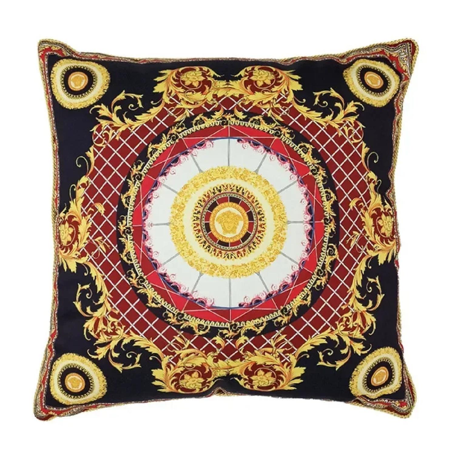 

European Style Throw Pillow Indoor Sofa Cushion Classic Geometric Vine Printed,(1) 50x50cm