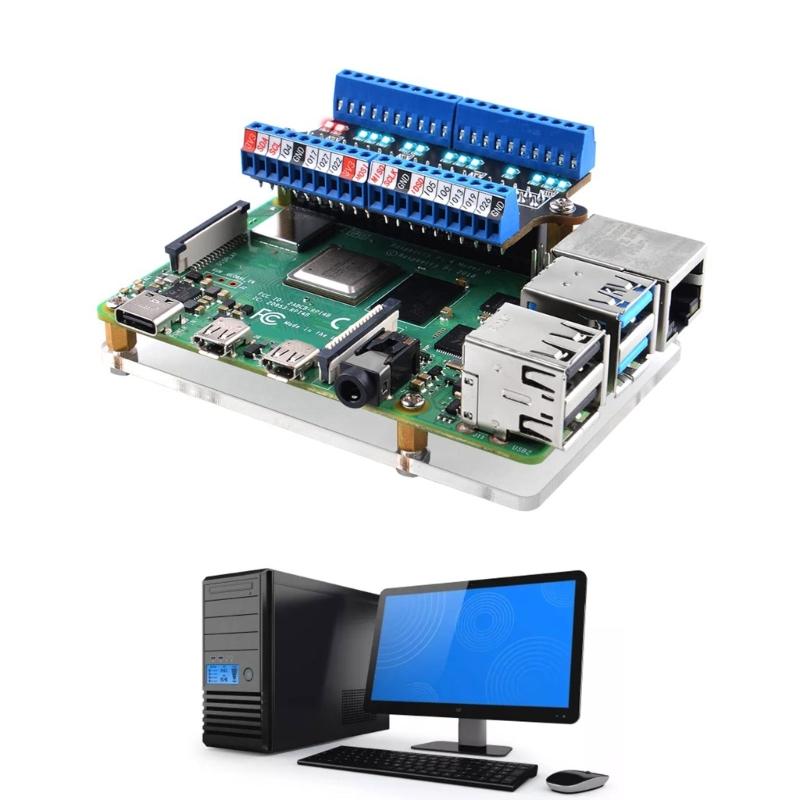 For   Terminal Block  Board with LED - Easy Wiring and GPIO Status Ing