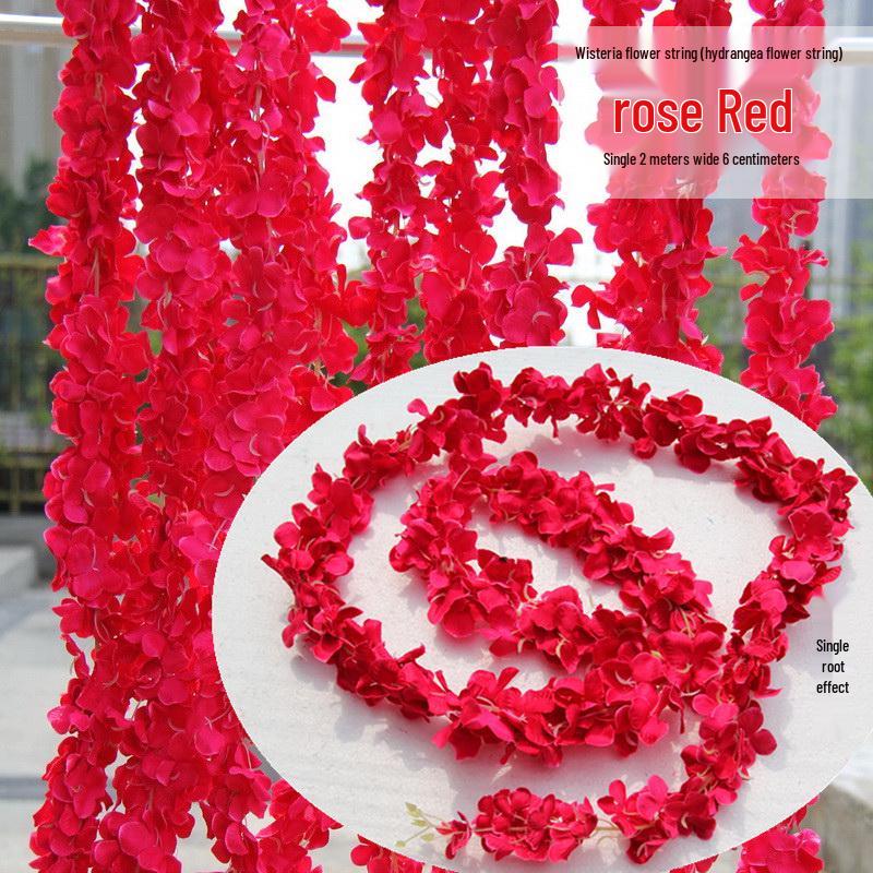 Silk Wisteria Flower Vine for Wedding Decor and Ceiling Hanging