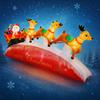 10.1FT LED Inflatable Yard Decor Christma Holiday Santa Sleigh Reindeer Xmas Festive Home Decoration Ornament Toy Gift Supplies
