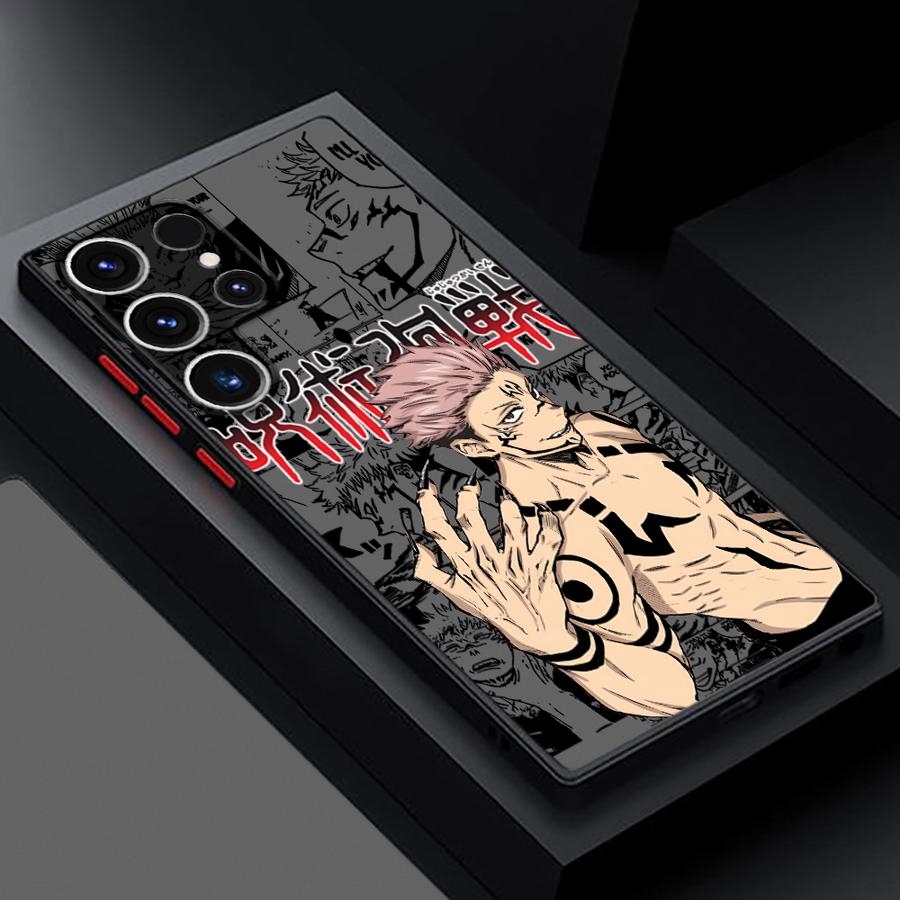 

Чехол для телефона Funda для Samsung Galaxy S25 Ultra S23 FE S26 Note 20 Ultra 10+ S20 FE S24 Plus S22 S21 Аниме Jujutsu Kaisen Galaxy S25 Ultra