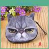 Borsa Zippata Versatile alla Moda per Donna con Faccina di Gattino, Portamonete per Bambini, Portafoglio, Astuccio per Trucco per Tutte le Età