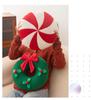 Grenzüberschreitende Weihnachts-Schneehaus-Girlande: Schneeflocken-Bonbon Plüschkissen - Festliche Dekoration & Geschenkkissen.