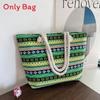 Trendy Dualsided Ethnic Style Canvas Tote With Hidden Pocket For Everyday Carry