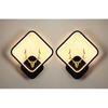 Abs Plastic Pack Of 2 Tricolor Led Home Decor Fancy Wall Indoor/Outdoor Decorative Lights (Warm+Natural+Coolwhite) (2, Hiranhead-Square)