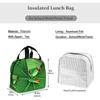 Cute Green Frog Lunch Box Insulated Cooler Lunch Bag for Men Women Girls Boys Teens Lunchbox Tote Small for Work Picnic Office