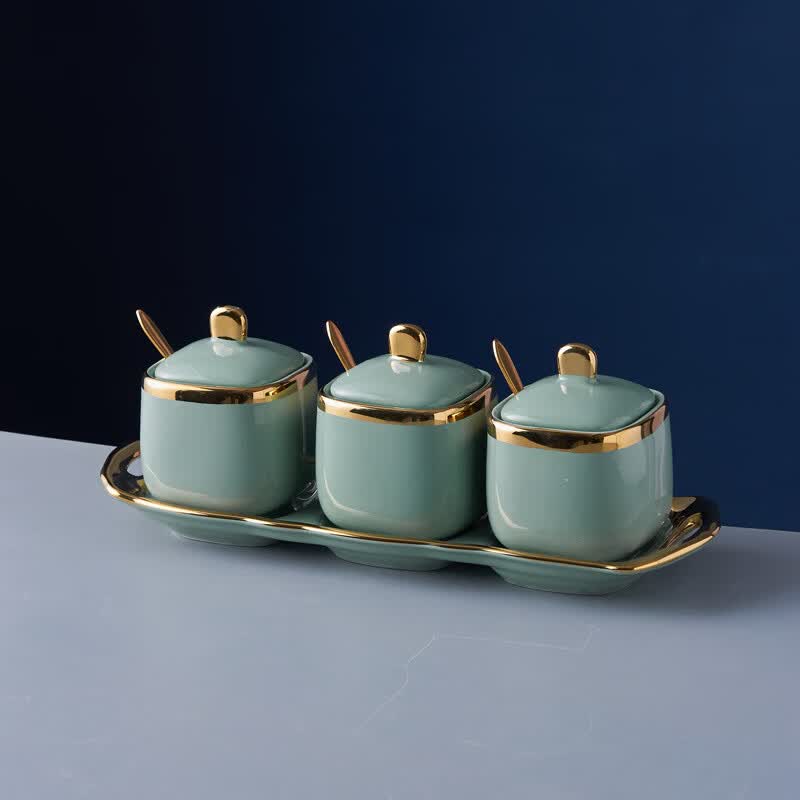 Tong Shen Yuan Luxury Ceramic Spice Jar Set