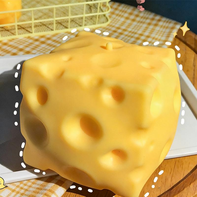 Extra Large Size Cheese Fidget Toy Slow Rebound Shapeable Venting Ball Realistic Giant Squeeze Toys Home Decorations For Adult