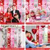 1-10PCS Romantic Valentine's Party Rain Curtain Decor Couples Party Fringe Curtain Wedding Room Heart Home Decoration