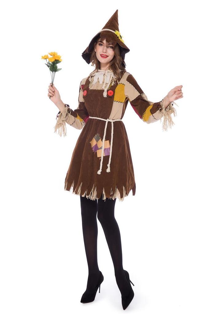 Halloween-Vogelscheuchen-Kostüm für Erwachsene & Kinder - Zauberer von Oz Maskenball & Theater