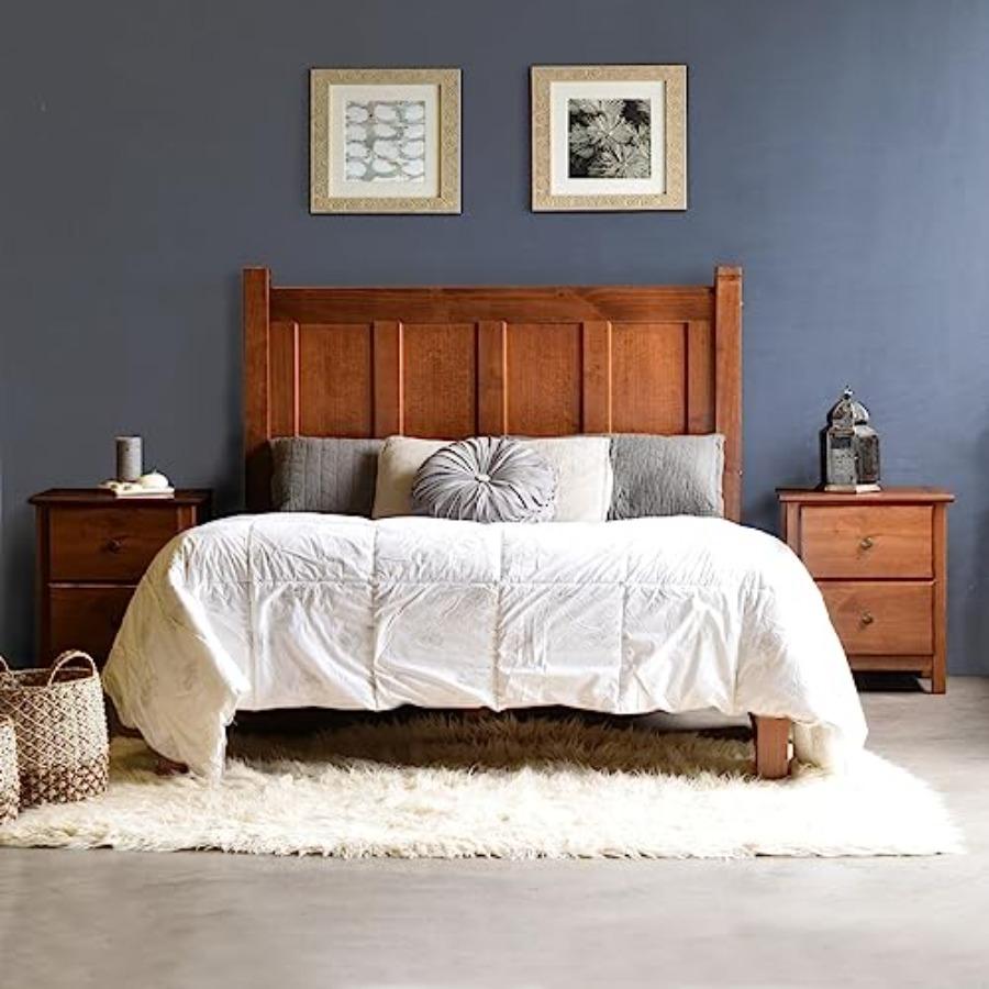Shaker Solid Wood Panel Platform Bed, Size