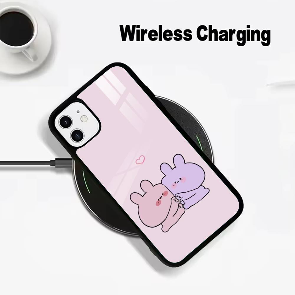 C-A-Cartoon -a-Asamimichan Phone Case For IPhone17 16 15 14 13 12 11  Pro Max 16/15/14Plus Wireless Charger Cover Funda