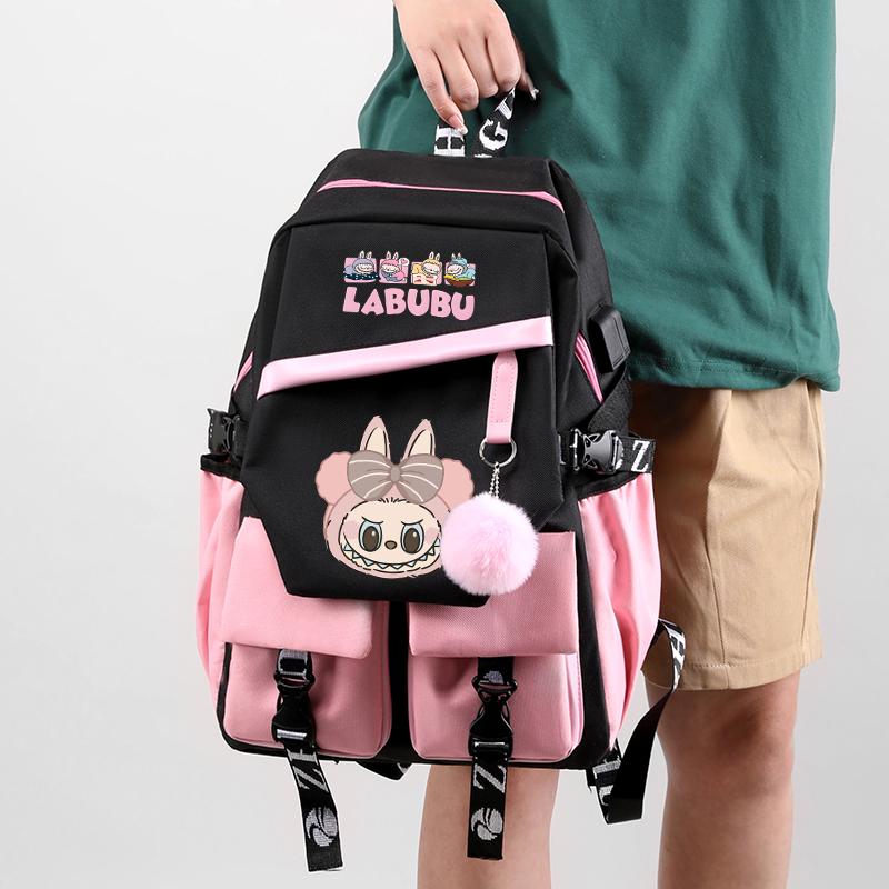 Cartoon Printed Backpack Student Teenager Girl Boy Schoolbag Large Capacity Waterproof Bookbag Women Men Travel Bag Gift