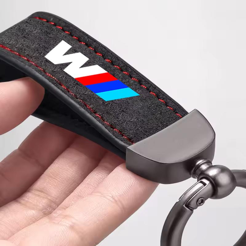Suede Car Styling Keychain Anti-loss KeyRing Pendant Gift For BMW 1 3 5 7 Series M X1 X3 X4 X5 F10 F15 F16 F20 F30 M3 M4 E34 E46 Cyfp80