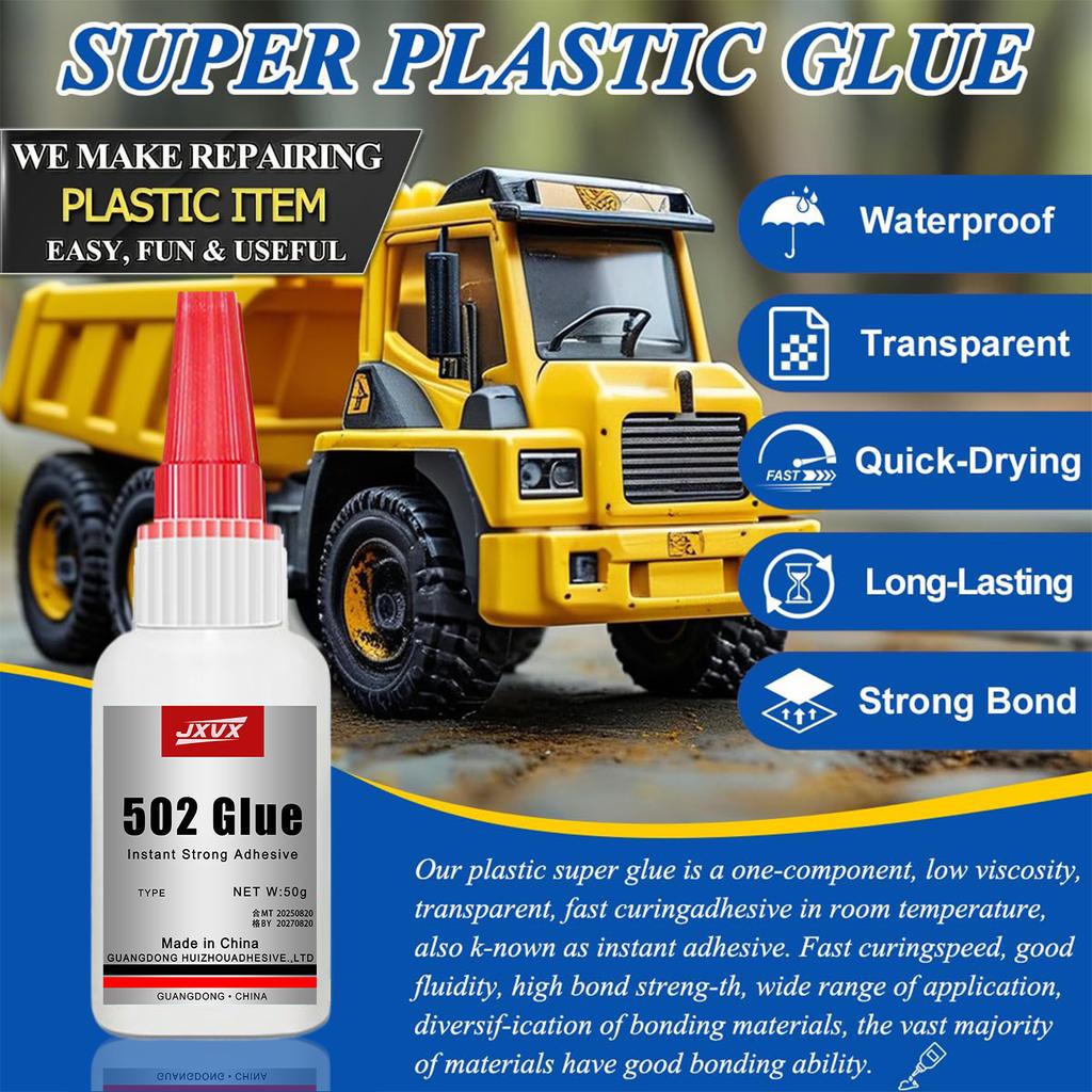 Super Glue 502 Metal, Plastic, Glass, Wood Cyanoacrylate Adhesive Toy Assembly and Repair