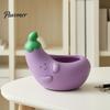 Mini Indoor Plant Pot Cute Eggplant Planter, Resin Small Flower Pot, Funny Purple Vegetable Desktop Decorative Ornament Shape Cactus Container