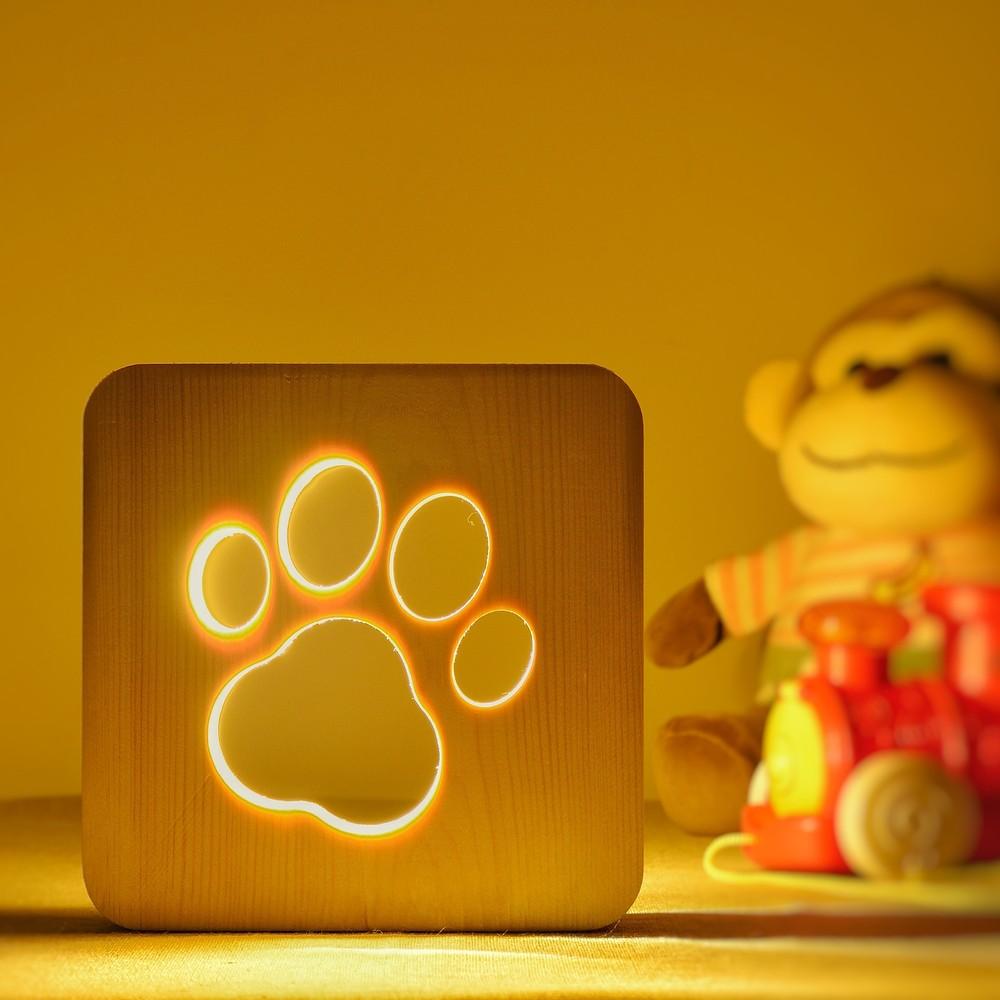 

Starmood 3D 3D Деревянная светодиодная столешница с большой лапой в ночное время