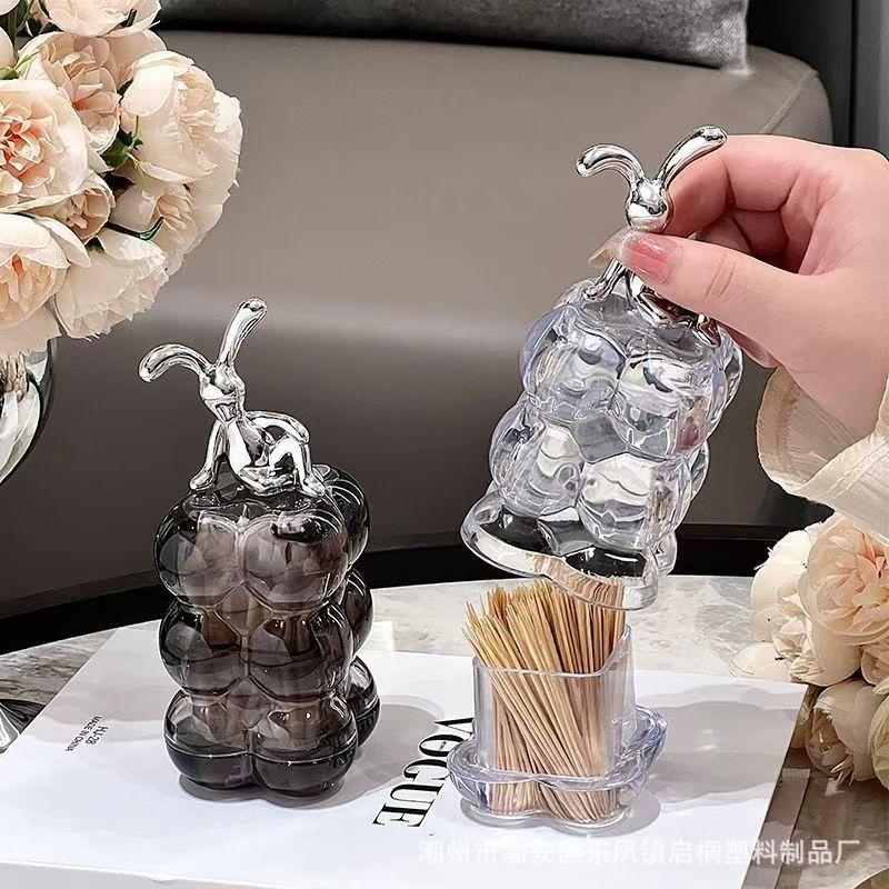 High-value Marshmallow Cotton Swab Holder, Household Living Room Decoration Ornament, Toothpick Storage Box.