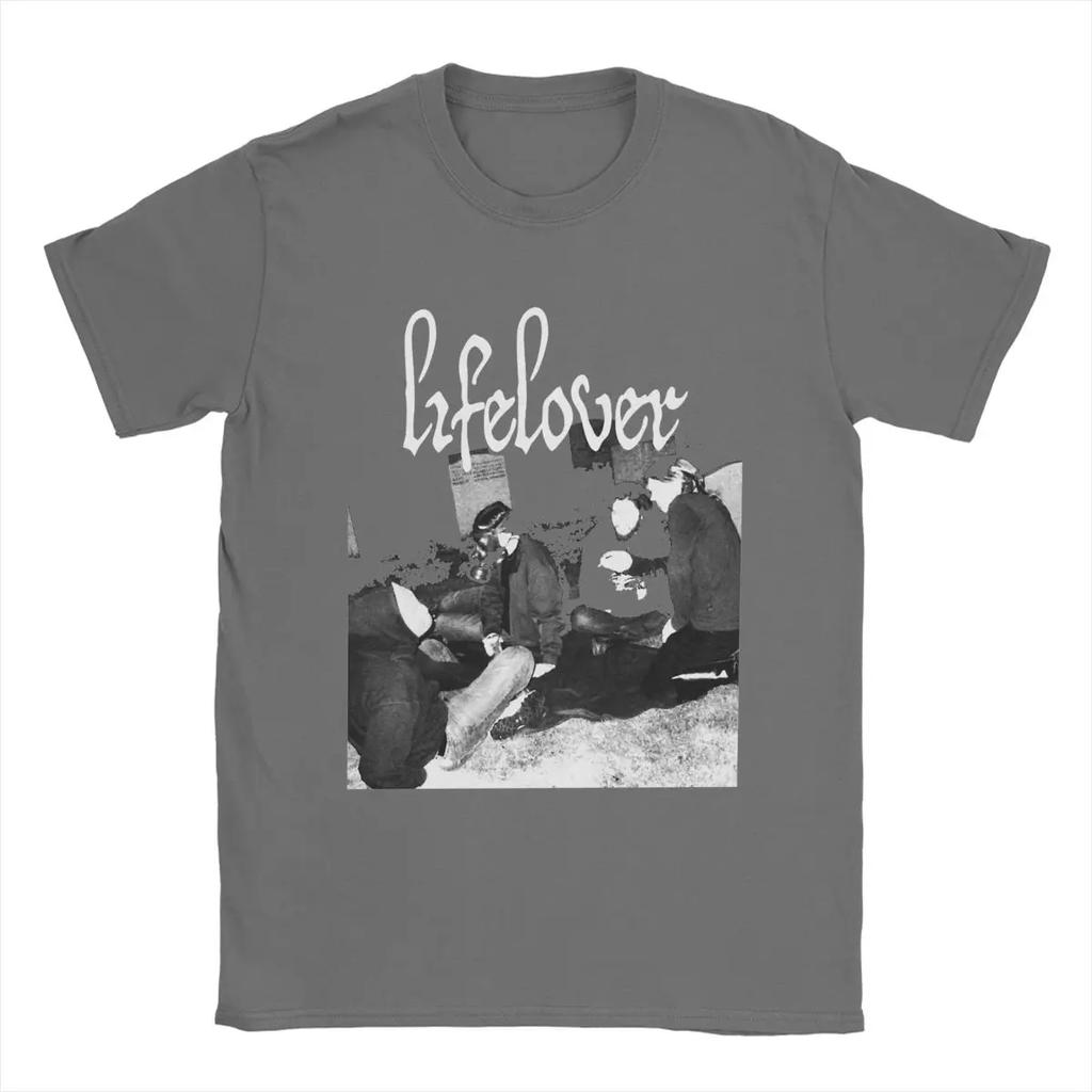 Pánská trička Lifelover Band Oblečení z čisté bavlny Legrační trička s krátkým rukávem a kulatým výstřihem Trička s grafickým potiskem