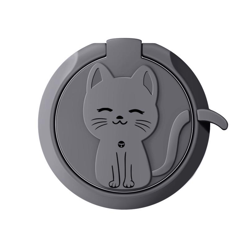 Adesivo Supporto Telefono Cartone Animato Gatto in Metallo - Supporto ad Anello Portatile in Lega
