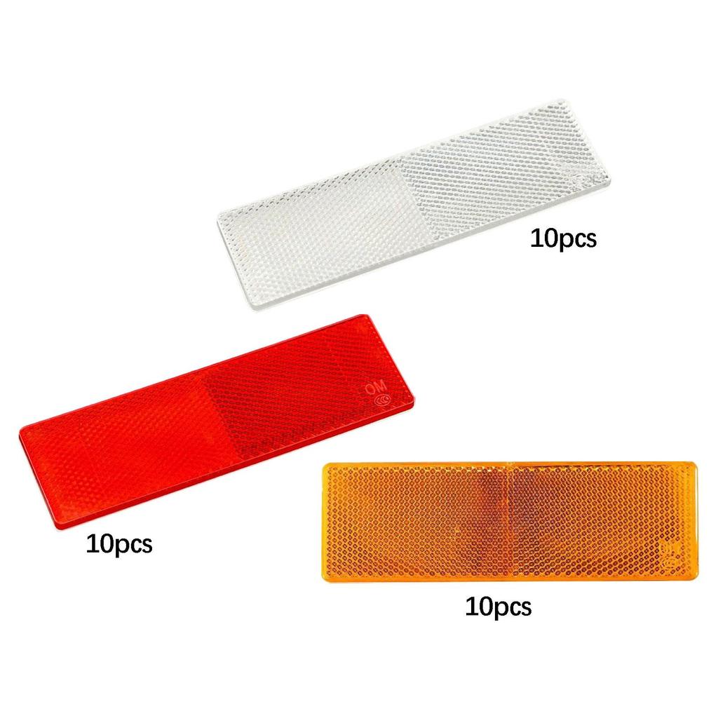 10 Pieces Reflective Stickers Reflector Sign for Motorcycle Car Trailer