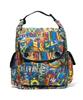 [go Slow Caravan] 358103 Polyester Taffeta 2-Way Roll-Top Day Bag, Psychedelic Free