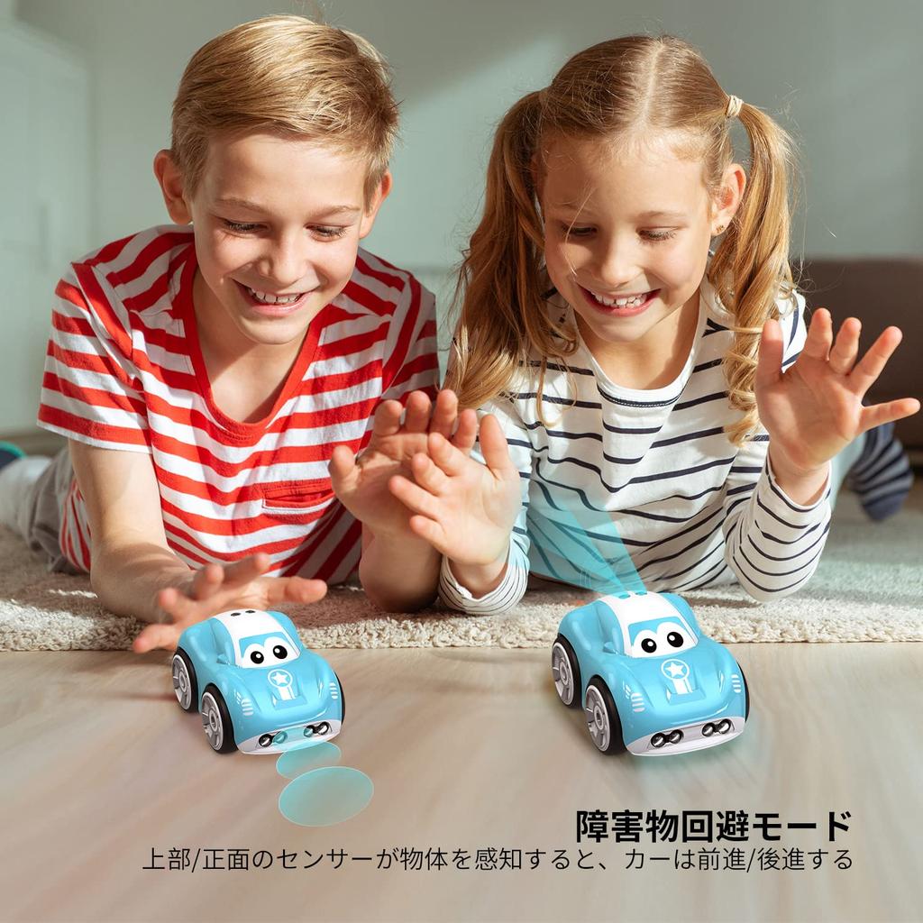 DEERC Remote Control Car for Remote Control Toy with Follow Obstacle Path Dog and Cat Pet for Elementary and Middle School Blue Kids, Mode, Avoidance,
