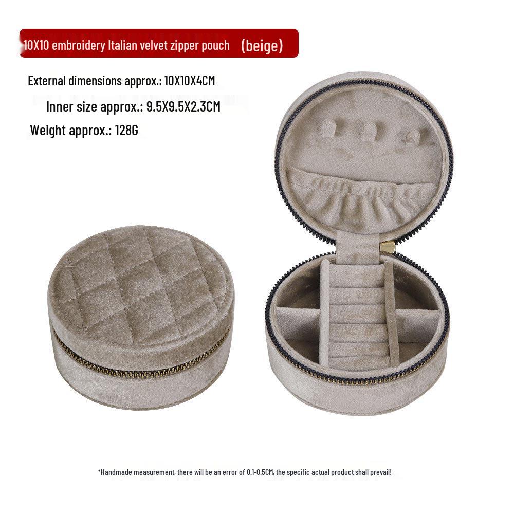 Boîte à Bijoux de Luxe en Velours pour Bagues, Colliers et Puces d'Oreilles - Solution de Rangement Portable et Élégante