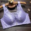 Sexy Bra Women Lace Push Up Bralette Wire Free Mesh Plus Size Lingerie Solid Color Seamless Thin Wireless Soft Floral A B C Cup