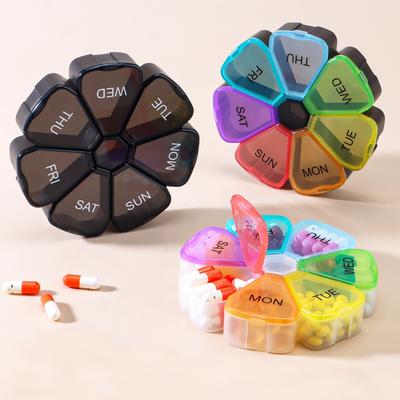 New Portable Weekly Pill Organizer 7 Days Medicine Pill Box Small Travel Vitamin Cases Container Storage Tablet Fish Oils Tools