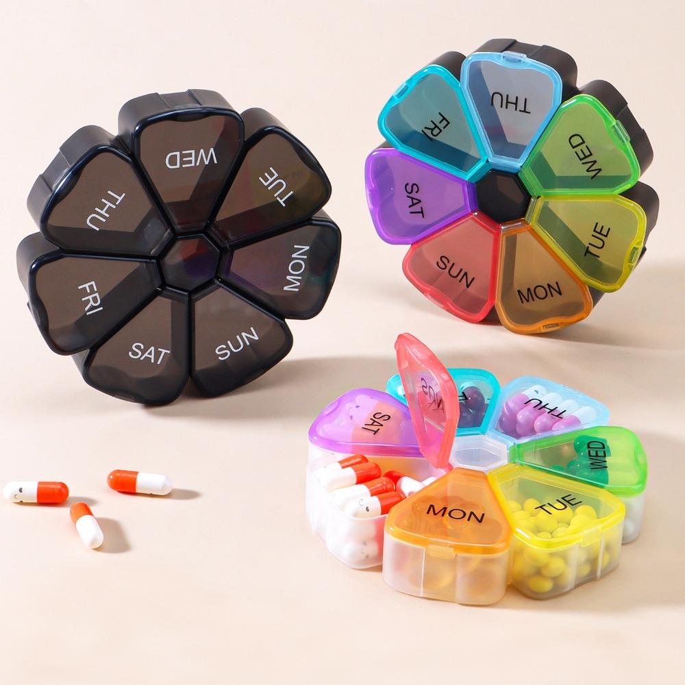 New Portable Weekly Pill Organizer 7 Days Medicine Pill Box Small Travel Vitamin Cases Container Storage Tablet Fish Oils Tools